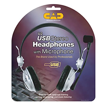 CAD U2 USB Stereo Headset - Wired Connectivity - Stereo - Over-the-head