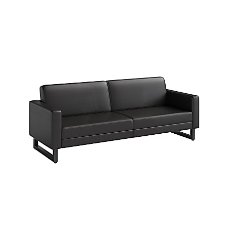 Safco® Mirella Lounge Sofa, Black/Black