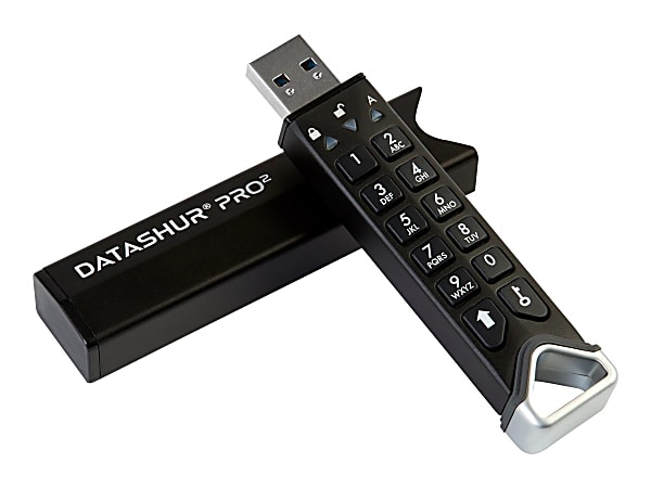 iStorage datAshur Pro2 - USB flash drive - encrypted - 128 GB - USB 3.2 Gen 1 - FIPS 140-2 Level 3