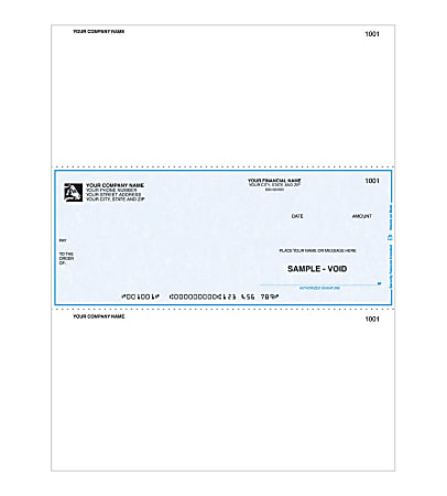 Laser Multipurpose Voucher Checks For Sage Peachtree®, 8 1/2" x 11", Box Of 250, MP40, Middle Voucher