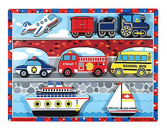 Melissa & Doug Vehicles Chunky Puzzle