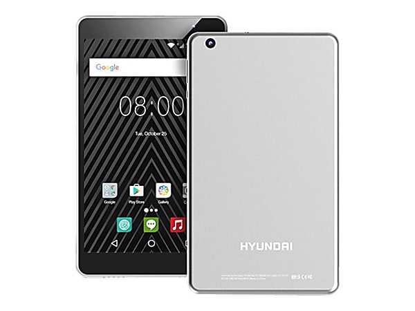 Hyundai Koral 8W2 - 3rd Generation - tablet - Android 9.0 (Pie) Go Edition - 16 GB - 8" IPS (1280 x 800) - microSD slot - silver