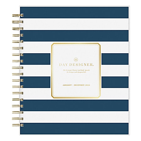 2024-day-designer-dailymonthly-planning-calendar-8-x-10-navy-stripe-frosted-january-to-december-2024-142098-odp-business-solutions