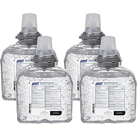 PURELL® TFX Hand Sanitizer Dispenser Refill - 40.6 fl oz (1200 mL) - Kill Germs - Hand, Skin - Clear - Moisturizing, Antimicrobial - 4 / Carton