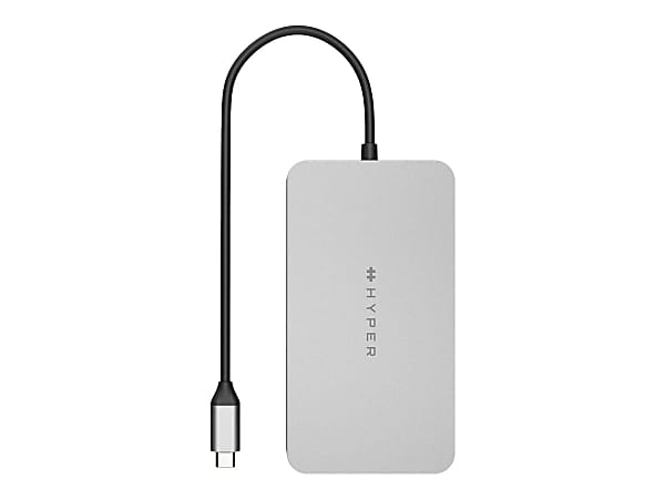 Targus&reg; Sanho HyperDrive Dual 4K HDMI 10-in-1 USB-C Hub, Gray