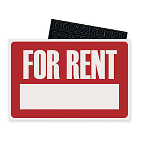 U.S. Stamp & Sign "For Rent" Kit, 8" x 12"
