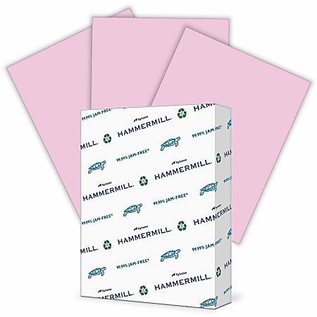 Hammermill® Multi-Use Color Copy Paper, 10 Reams, Lilac, Letter (8.5" x 11"), 5000 Sheets Per Case, 20 Lb