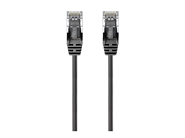 Belkin Cat.6 UTP Patch Network Cable - 7 ft Category 6 Network Cable for Network Device - First End: 1 x RJ-45 Network - Male - Second End: 1 x RJ-45 Network - Male - Patch Cable - 28 AWG - Black