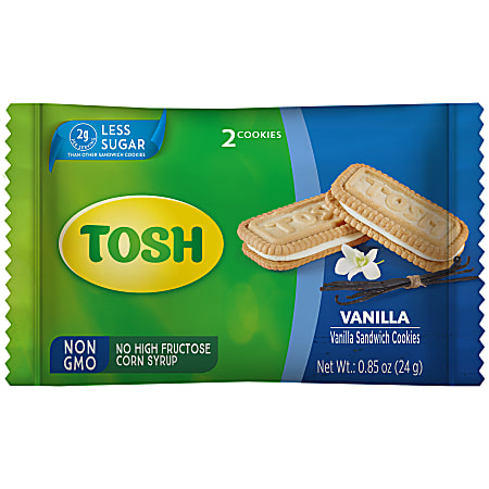 Tosh Cookies, Vanilla, Pack Of 2 Cookies