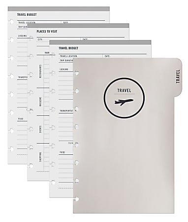 TUL™ Custom Note-Taking System Discbound Refill Travel Inserts, 5 1/2" x 8 1/2", 100 Pages (50 Sheets), White