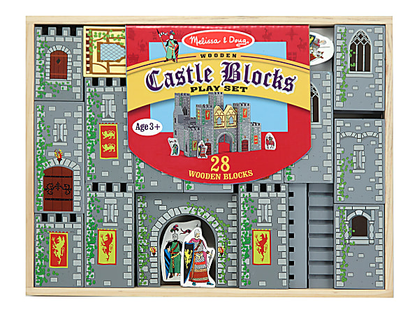 Melissa Doug Castle Blocks Play Set Office Depot