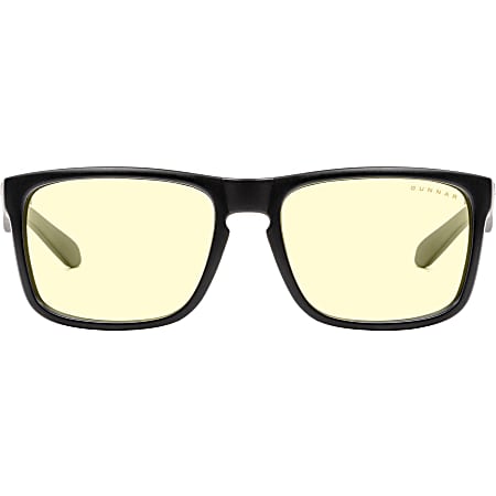 GUNNAR Gaming & Computer Glasses - Intercept, Onyx, Amber-React Tint - Onyx Frame/Amber React Lens
