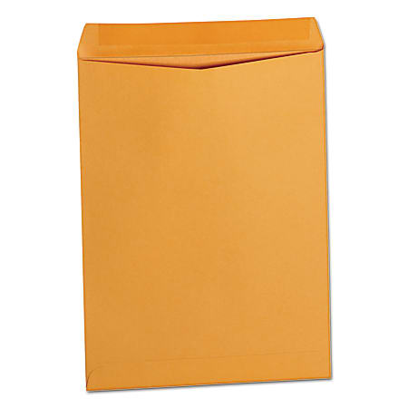 Universal® Center Seam 9" x 12" Manila Catalog Envelopes, Gummed Closure 28 Lb, Brown Kraft, Box Of 250