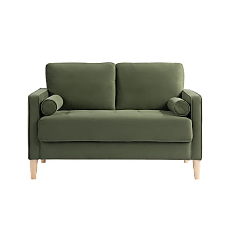 Lifestyle Solutions Lillian Loveseat, Olive/Natural