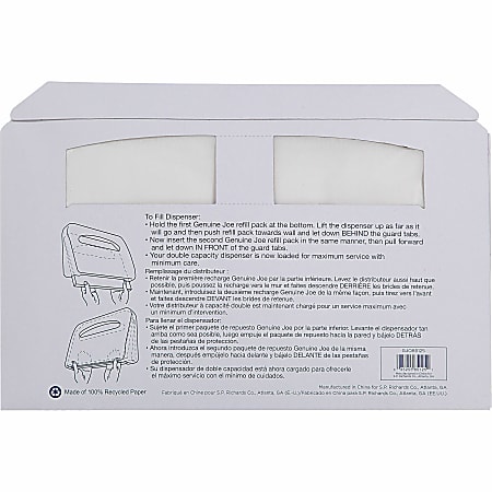 Genuine Joe Toilet Seat Covers - Half-fold - For Public Toilet - 250 / Pack - 20 / Carton - White Genuine Joe Toilet Seat Covers - Half-fold - For Public Toilet - 250 / Pack - 20 / Carton - White