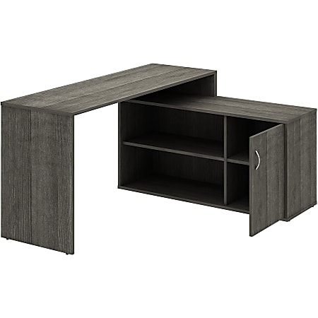 LYS L-Shape Workstation with Cabinet - For - Table TopLaminated L-shaped Top - 200 lb Capacity - 29.50