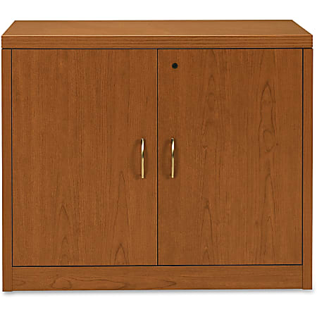 HON Valido Storage Cabinet - 36" x 20" x 29.5" - File Drawer(s) - 1 Shelve(s) - Ribbon Edge - Material: Particleboard - Finish: Laminate, Bourbon Cherry