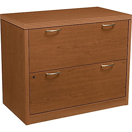 HON® Valido™ 36"W Lateral 2-Drawer File Cabinet, Bourbon Cherry