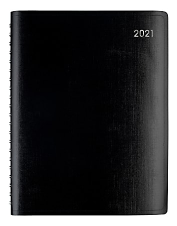 Office Depot® Brand Daily Group Planner, 8-1/2" x 11", Black, January To December 2021, OD001200