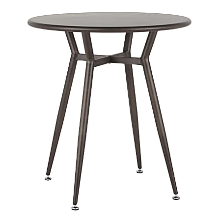 LumiSource Clara Industrial Dinette Table, 30-1/4"H x 27-3/4"W x 27-3/4"D, Antique Metal