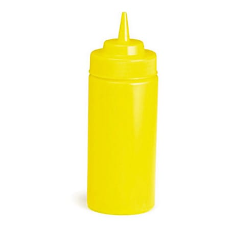 Tablecraft Wide Mouth Squeeze Bottle, 16 Oz, Yellow