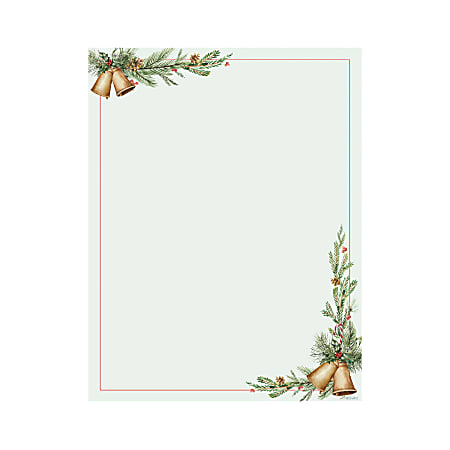 Geo Studios Holiday-Themed Letterhead Paper, Letter Size,