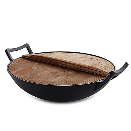 MegaChef Cast Iron Wok - Thumbnail 4