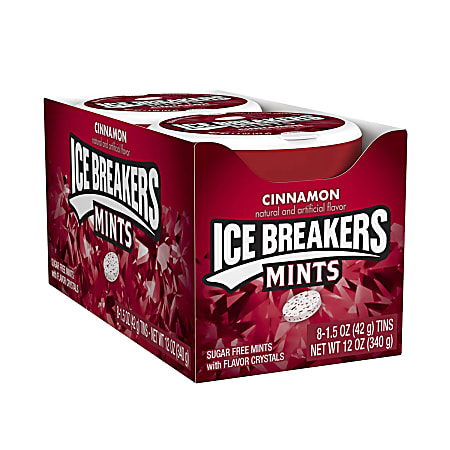 Ice Breakers® Sugar-Free Mints, Cinnamon, 1.5 Oz, Box Of 8