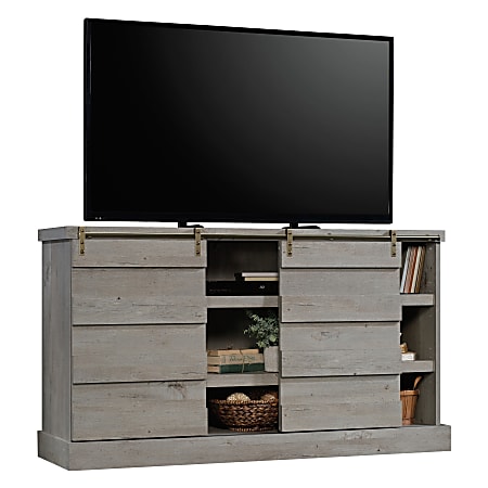 Sauder® Cannery Bridge Credenza For 60" Televisions, Mystic Oak