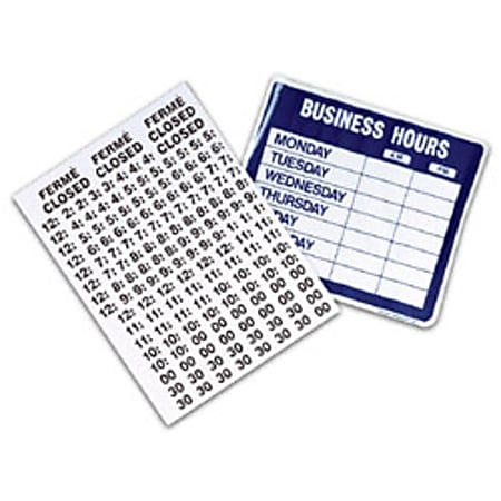 U.S. Stamp & Sign Business Hours Sign, 8" x 12"
