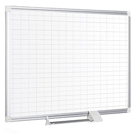 MasterVision Magnetic Steel Dry-Erase Planning Board 1" X 2" Grid Aluminum ... 