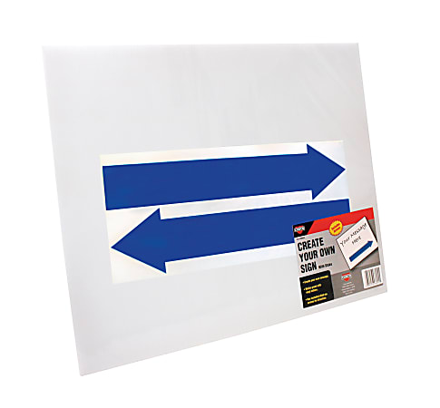 Cosco Large Blank Sign With Vinyl Arrows And Stake 19 X 15 White ...
