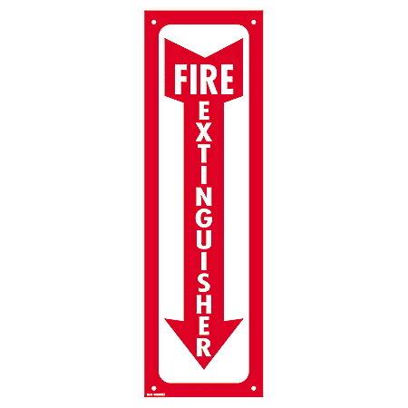 Cosco Glow-In-The-Dark Fire Extinguisher Sign, 4" x