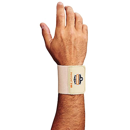 Ergodyne ProFlex® 400 Supports, Wrist Wrap, Tan, Pack Of 6 Supports