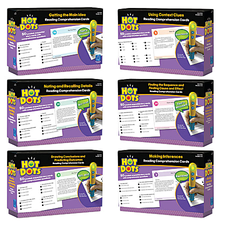 Educational Insights® Hot Dots® Reading Comprehension Set, Grades 2-6