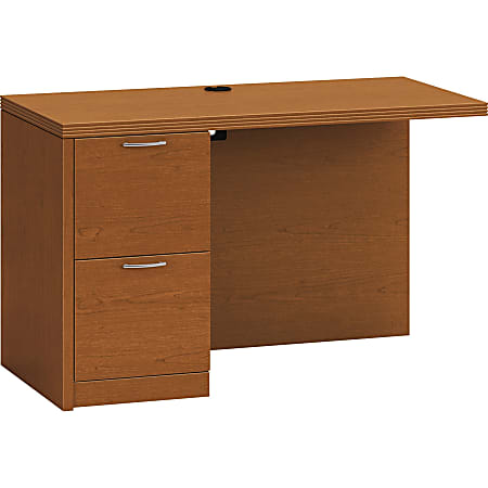 HON Valido Left Return, 48"W - 2-Drawer - 48" x 24" x 29.5" x 1.5" - 2 x File Drawer(s)Left Side - Ribbon Edge - Material: Particleboard - Finish: Laminate, Bourbon Cherry