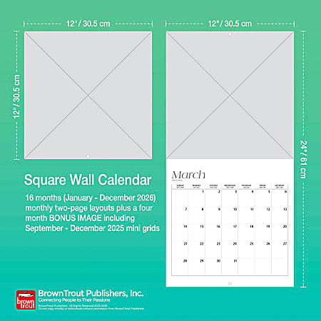 2026 BrownTrout Taylor Swift OFFICIAL Monthly Plastic Free Square
