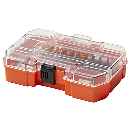 BLACK+DECKER 42-Piece Screwdriver Bit Set, 1-13/16"H x 7-5/8"W x 5-1/2"D, Gray