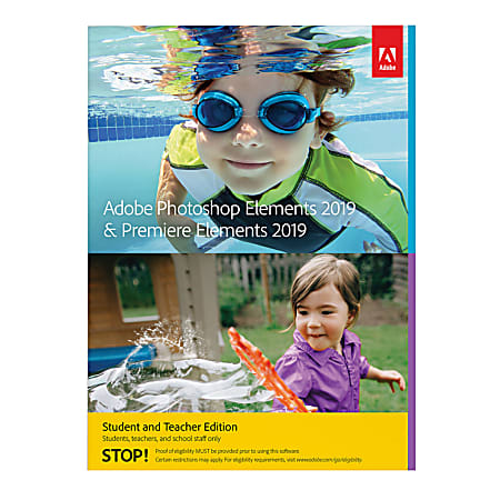 Adobe® Photoshop® Elements 2019 & Premiere® Elements 2019 Student & Teacher Edition Windows®