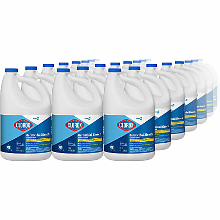 CloroxPro Germicidal Bleach - Concentrate - 121 fl oz (3.8 quart) - 84 / Bundle - Disinfectant, Deodorize - Clear
