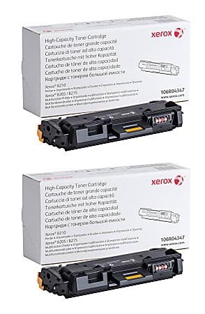 Xerox® 106R04347 Black High Yield Toner Cartridges, Pack Of 2