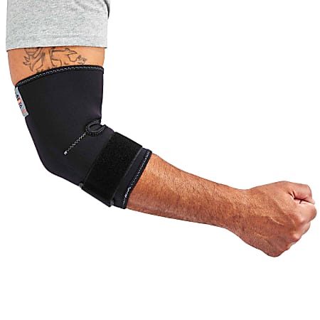 Ergodyne ProFlex® 655 Elbow Sleeve With Strap, Small, Black