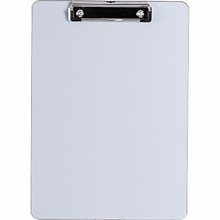 Business Source Aluminum Clipboard - 8 1/2" x 11" Sheet Size - Aluminum - Silver - 1 Each
