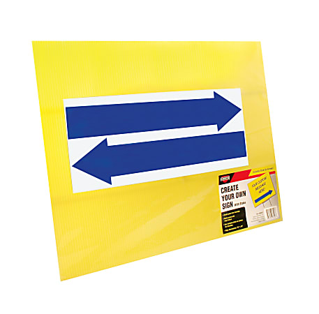 Cosco® Large Blank Sign With Vinyl Blue Arrows