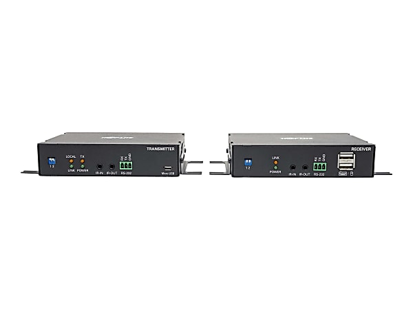 Tripp Lite DisplayPort Over Fiber Extender Kit 4K @ 30Hz IR USB Duplex SMF Singlemode TAA - 1 Computer(s) - 1 Local User(s) - 1 Remote User(s) - 32808.40 ft Range - 4K - 3840 x 2160 Maximum Video Resolution