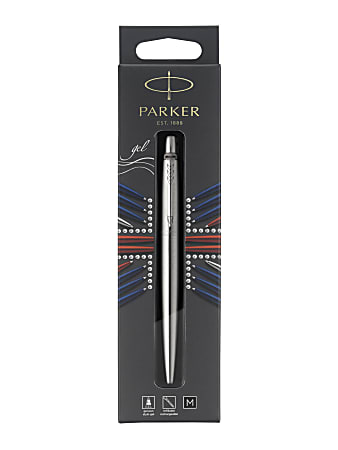 Parker® Jotter Gel Pen, Medium Point, 0.7 mm, Stainless-Steel/Chrome Barrel, Black Ink