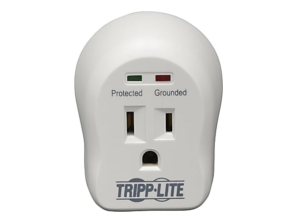 Tripp Lite Surge Protector Wallmount Direct Plug In 120V 1 Outlet 600 Joule - Surge protector - 15 A - AC 120 V - 1800 Watt - output connectors: 1