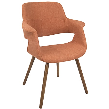 LumiSource Vintage Flair Chair, Walnut/Orange