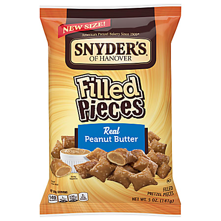 Snyder's Filled Pretzel Pieces, Peanut Butter, 5 Oz