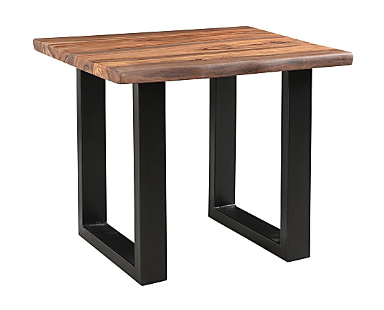 Coast to Coast End Table, Marlar, 24"H x 28"W x 24"D, Brownstone Nut Brown/Black